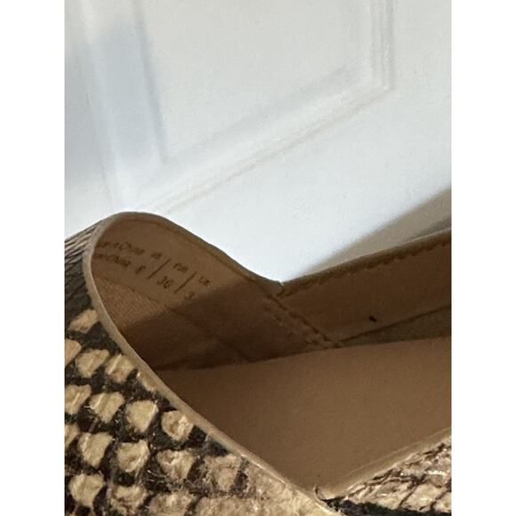 ALDO Blanchette Flats Pointed toe Loafer Snake Print Women’s Size 6 36 - Picture 5 of 10